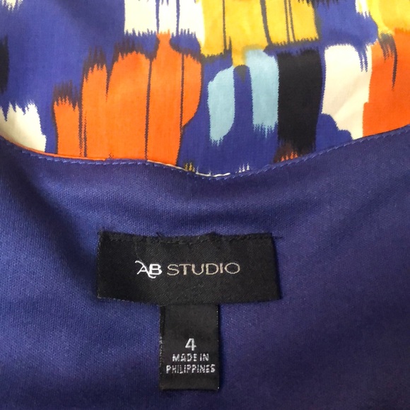 AB Studio watercolor dress pockets - Picture 6 of 8